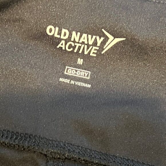 Old Navy Go Dry Women Black Medium Zip Pocket Pull-on Capri Leggings - Picture 9 of 9